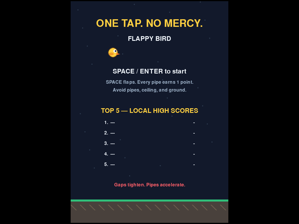 Retro Flappy Bird gameplay screenshot